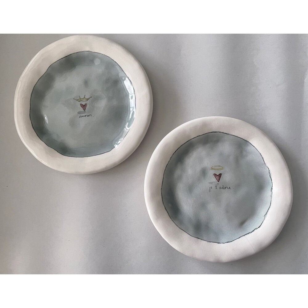 Rae Dunn French Boutique Heart Plates